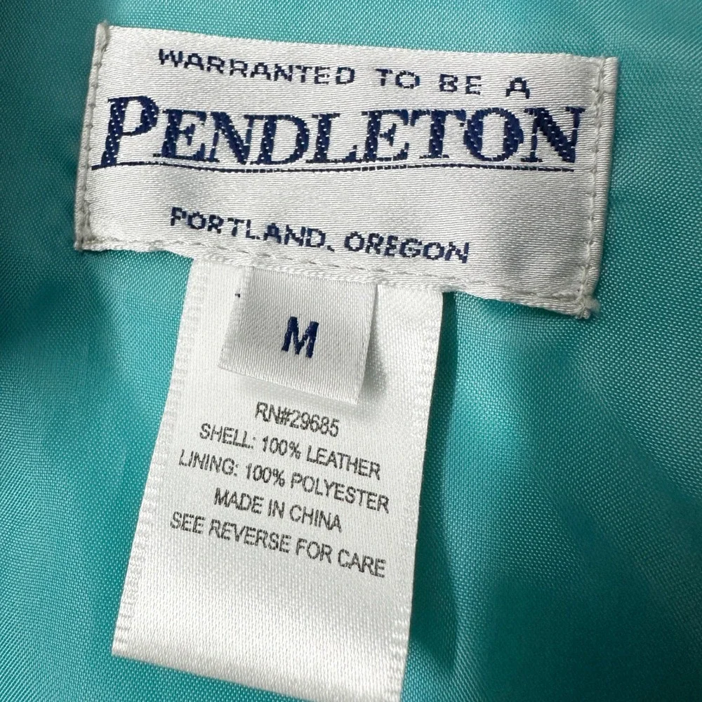 Pendleton Turquoise Blue Genuine Suede Shacket Shirt Jacket Womens‎ Size Medium
